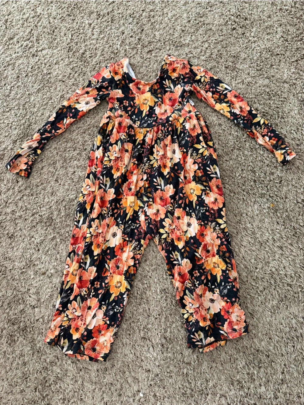 Gigi and max Floral Navy Kids One-Piece Romper